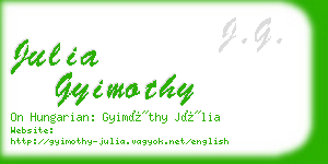 julia gyimothy business card